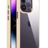 Winble Back Case Cover for iPhone 14 Pro Max Back Cover Metal Camera Guard Acrylic Clear Protective Back Cover for iPhone 14 Pro Max Light Peach 0
