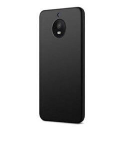 winble Moto E4 Plus Back Cover Case Soft Flexible (Black)