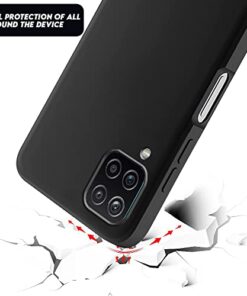 Winble Back Case for Samsung Galaxy A12 M12 F12 Back Case Cover Camera Protection Soft Silicon Protective Back Cover Designed for Samsung Galaxy A12 M12 F12 Black 0 0