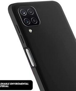 Winble Back Case for Samsung Galaxy A12 M12 F12 Back Case Cover Camera Protection Soft Silicon Protective Back Cover Designed for Samsung Galaxy A12 M12 F12 Black 0 2