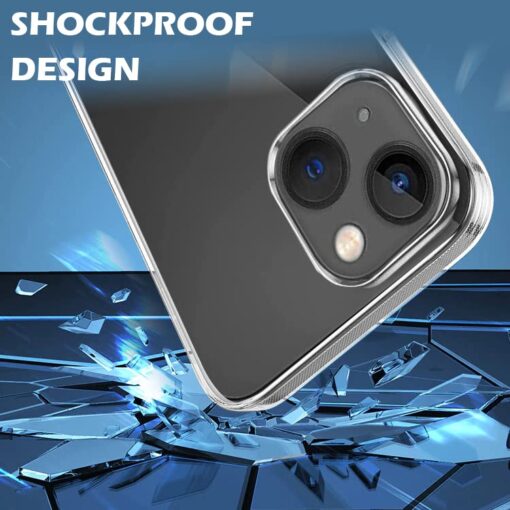 winble iPhone 14 Plus Back Cover Case Camera Protection Transparent - Image 3