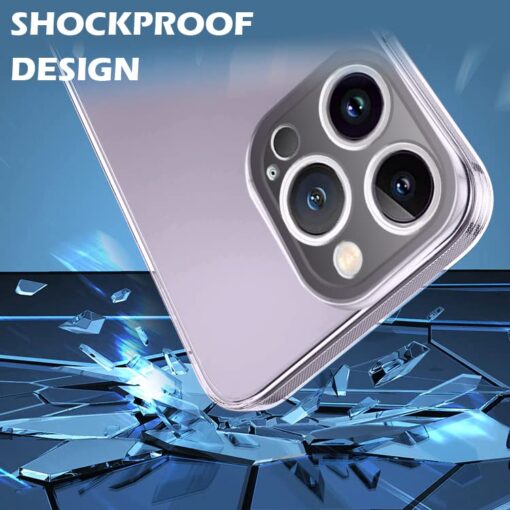 winble iPhone 14 Pro Max Back Cover Case Camera Protection Transparent - Image 3