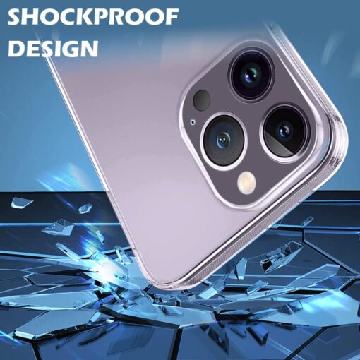 winble iPhone 14 Pro Max Back Cover Case Camera Protection Transparent - Image 5