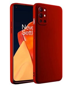 winble OnePlus 9R Back Cover Case Liquid Silicone (Red )