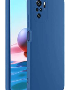winble Redmi Note 10/ Note 10s Back Cover Case Liquid Silicone (Blue )