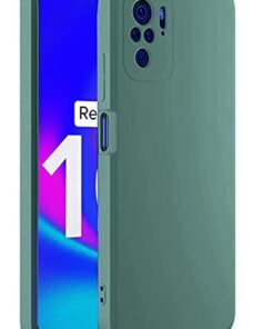 winble Redmi Note 10 / Note 10s Back Cover Case Liquid Silicone ( Green )
