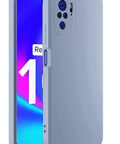 winble Redmi Note 10 / Note 10s Back Cover Case Liquid Silicone (Grey )