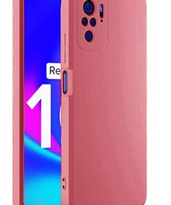 winble Redmi Note 10/ Note 10s Back Cover Case Liquid Silicone (Red )