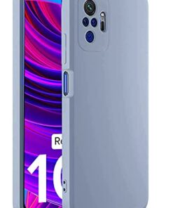 winble Redmi Note 10 Pro Max/ Redmi note 10 pro Back Cover Case Liquid Silicone (Grey )