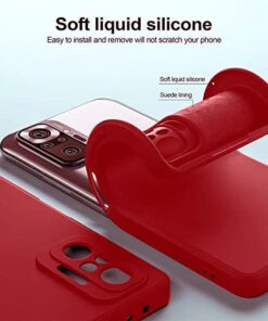 Winble Back Cover For Redmi Note 10 Pro Max Redmi note 10 pro SiliconeRed 0 2