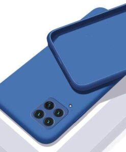 winble Samsung Galaxy M42 Back Cover Case Liquid Silicone (Blue )