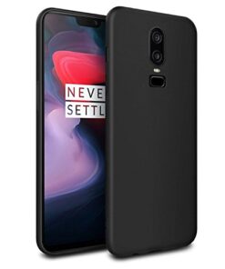 winble OnePlus 6 Back Cover Case Soft Flexible (Black)
