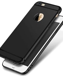 winble iPhone 6 / 6S Back Cover Case Soft Flexible (Black)