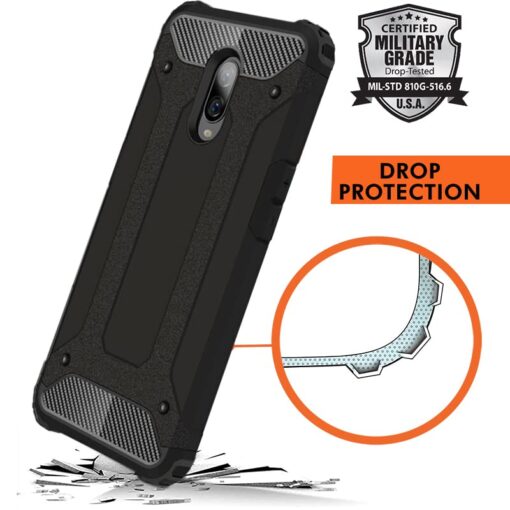 winble OnePlus 7 Back Cover Case Elegant Armor (Black) - Image 4