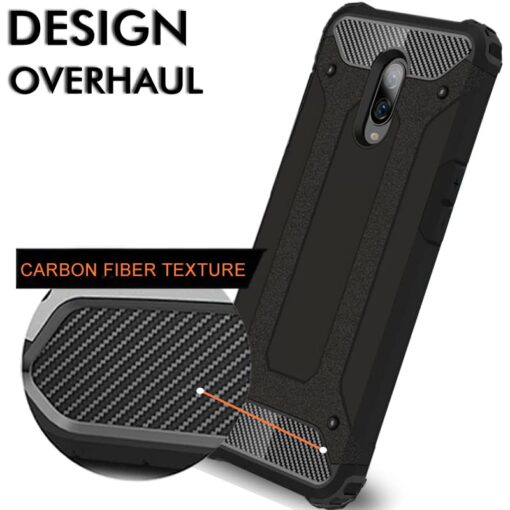 winble OnePlus 7 Back Cover Case Elegant Armor (Black) - Image 5