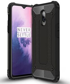 winble OnePlus 7 Back Cover Case Elegant Armor (Black)