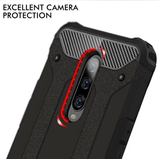 winble OnePlus 7 Pro  Back Cover Case Elegant Armor (Black) - Image 3