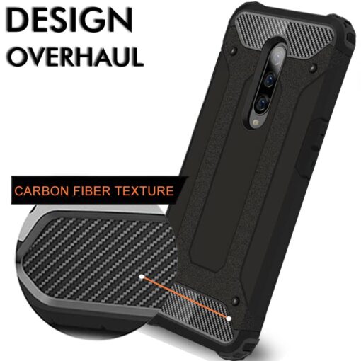 winble OnePlus 7 Pro  Back Cover Case Elegant Armor (Black) - Image 5