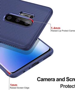 Winble Back Cover for OnePlus 8 Pro Back Cover Case Twill Pattern Oblique Texture Shock Proof Slim Carbon Fiber Silicone Back Cover for OnePlus 8 Pro Blue 0 0