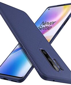 winble OnePlus 8 Pro Back Cover Case Line Soft Armor (Blue)