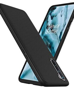 winble OnePlus Nord (2020) Back Cover Case Line Soft Armor (Black)