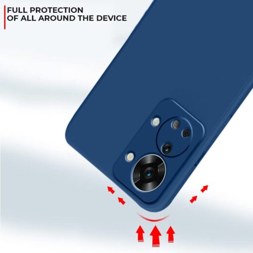 winble OnePlus Nord 2T 5G Back Cover Case Liquid Silicone (Blue) - Image 4