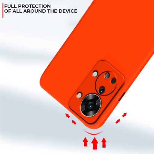 winble OnePlus Nord 2T 5G Back Cover Case Liquid Silicone (Red) - Image 4