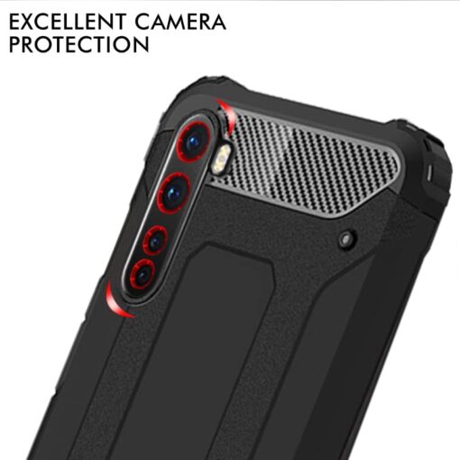 winble OnePlus Nord Back Cover Case Elegant Armor (Black) - Image 3
