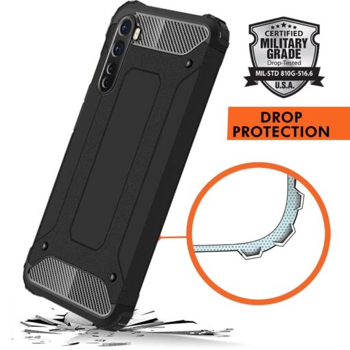 winble OnePlus Nord Back Cover Case Elegant Armor (Black) - Image 4