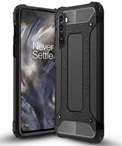 winble OnePlus Nord Back Cover Case Elegant Armor (Black)