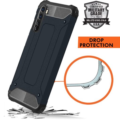 winble OnePlus Nord Back Cover Case Elegant Armor (Blue) - Image 4