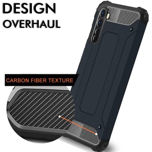 winble OnePlus Nord Back Cover Case Elegant Armor (Blue) - Image 5