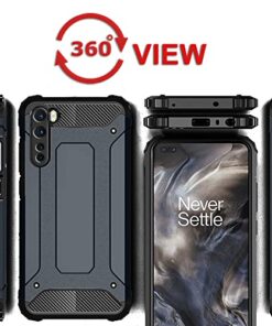 Winble Back Cover for OnePlus Nord Back Cover Rugged Armor TPU 360 Protection Bumper Hybrid Dual Layer Back Cover Case for OnePlus NordOne Plus NordOne Nord Blue 0 4