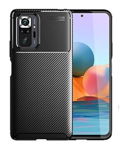 winble Redmi Note 10 Pro / Note 10 Pro Max Back Cover Case Carbon Fiber (Black)
