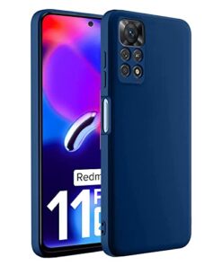 winble Redmi Note 11 Pro / Redmi Note 11 Pro Plus 5G Back Cover Case Liquid Silicone (Blue)