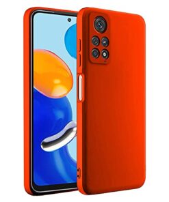 winble Redmi Note 11 Back Cover Case Liquid Silicone (Red)