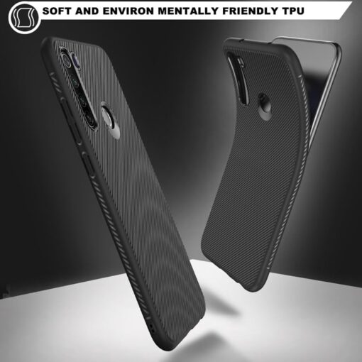winble Redmi Note 8 Back Cover Case Line Soft Armor (Black) - Image 5