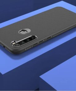 Winble Back Cover for Redmi Note 8 Back Cover Case Twill Pattern Oblique Texture Shock Proof Slim Carbon Fiber Silicone Back Cover for Redmi Note 8 Black 0 4