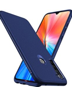 winble Redmi Note 8 Back Cover Case Line Soft Armor (Blue)