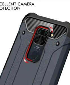 Winble Back Cover for Redmi Note 9 Back Cover Rugged Armor TPU 360 Protection Bumper Hybrid Dual Layer Back Cover Case for Redmi Note 9 Blue 0 0