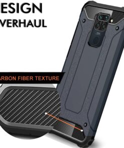 Winble Back Cover for Redmi Note 9 Back Cover Rugged Armor TPU 360 Protection Bumper Hybrid Dual Layer Back Cover Case for Redmi Note 9 Blue 0 2