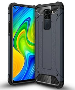 winble Redmi Note 9 Back Cover Case Elegant Armor (Blue)