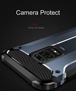 Winble Back Cover for Redmi Note 9 ProPro Max Back Cover Rugged Armor TPU Shock Proof 360 Protection Bumper Hybrid Dual Layer Back Cover Case for Redmi Note 9 ProPro Max Blue 0 3