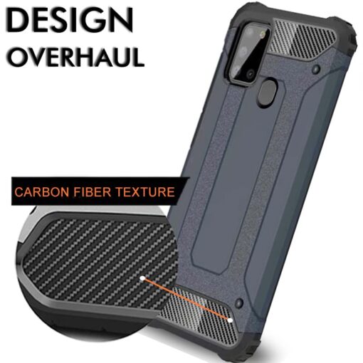 winble Samsung Galaxy A21s Back Cover Case Elegant Armor (Blue) - Image 5