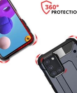 Winble Back Cover for Samsung Galaxy A21s Back Cover Rugged Armor TPU 360 Protection Bumper Hybrid Dual Layer Back Cover Case for Samsung Galaxy A21s Blue 0 3