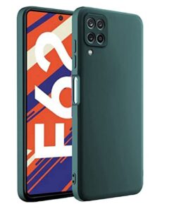winble Samsung Galaxy F62 Back Cover Case Liquid Silicone (Green)
