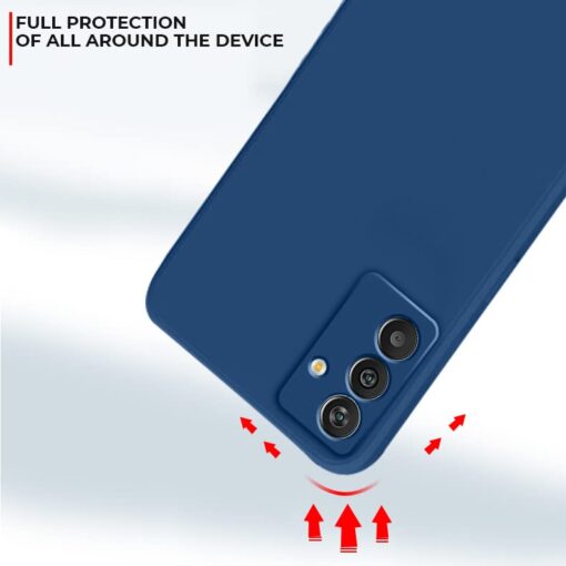 winble Samsung Galaxy M13 4G Back Cover Case Liquid Silicone (Blue) - Image 3