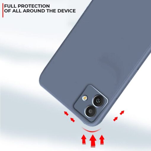 winble Samsung Galaxy M13 5G Back Cover Case Liquid Silicone (Gray) - Image 3