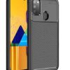 winble Samsung Galaxy M21 / M21 2021 Edition / M30s Back Cover Case Carbon Fiber (Black)