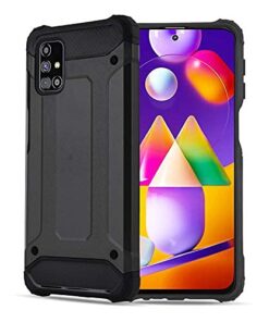 winble Samsung Galaxy M31s Back Cover Case Elegant Armor (Black)